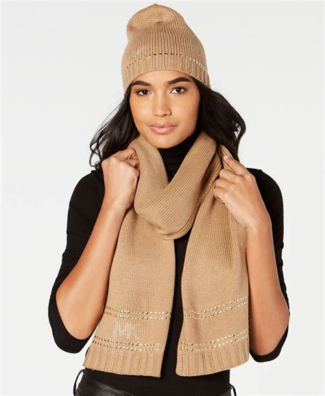 women michael kors hat and scarf|Michael Kors scarf sale.